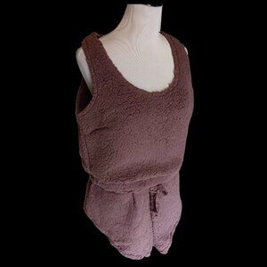 City Chic plush sherpa Cami Set Woodrose Color size S Cozy lounge
